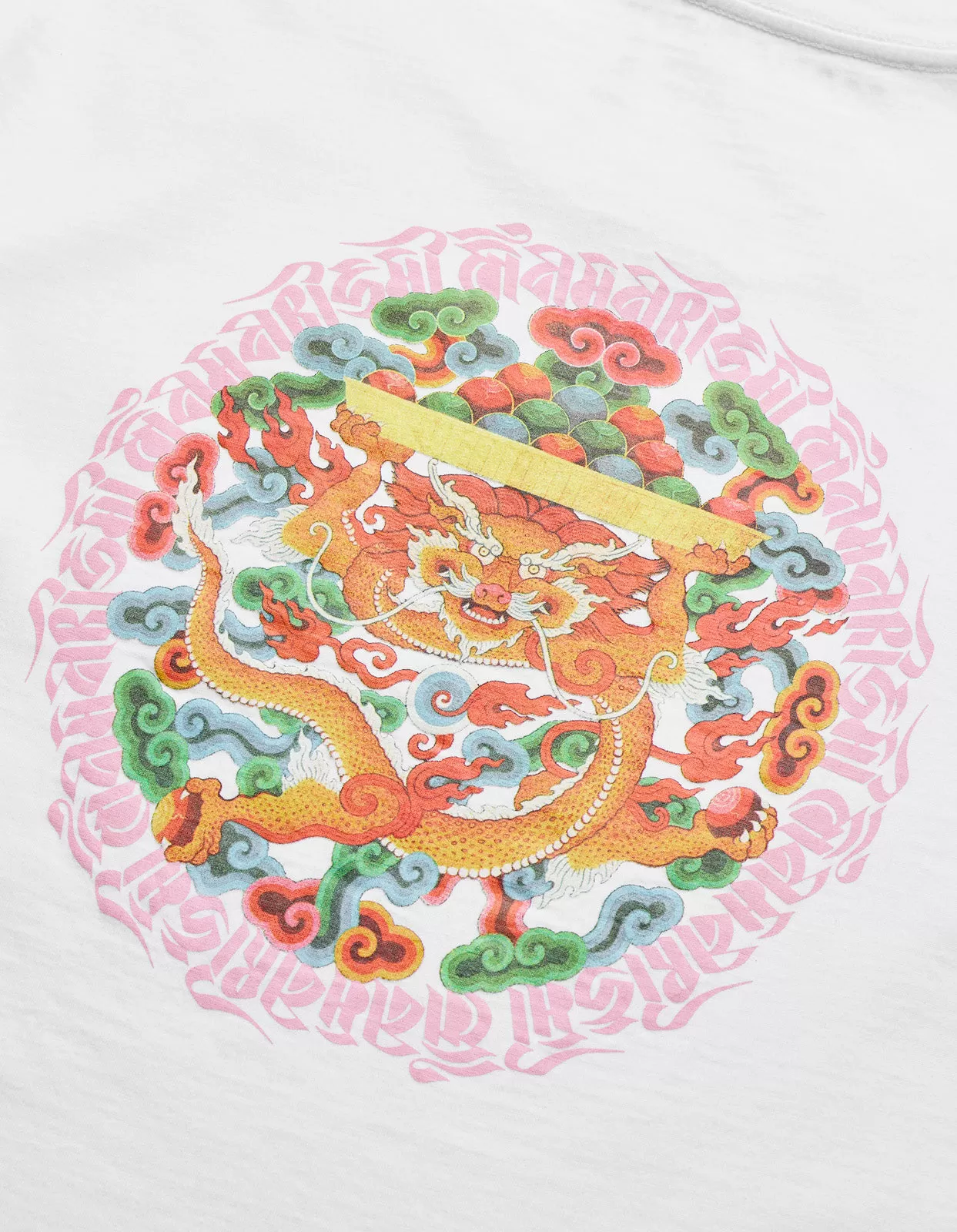 1261 Abundance Dragon Circle T-Shirt White