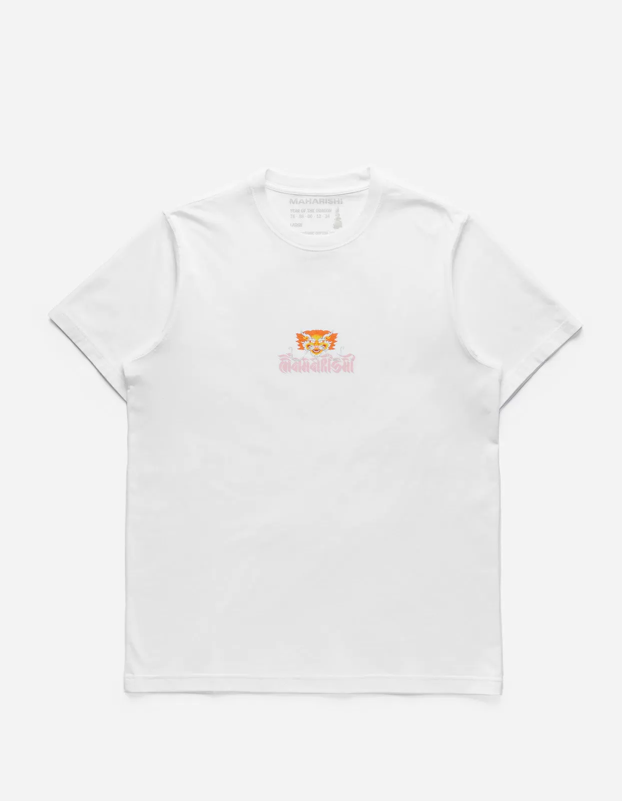 1261 Abundance Dragon Circle T-Shirt White