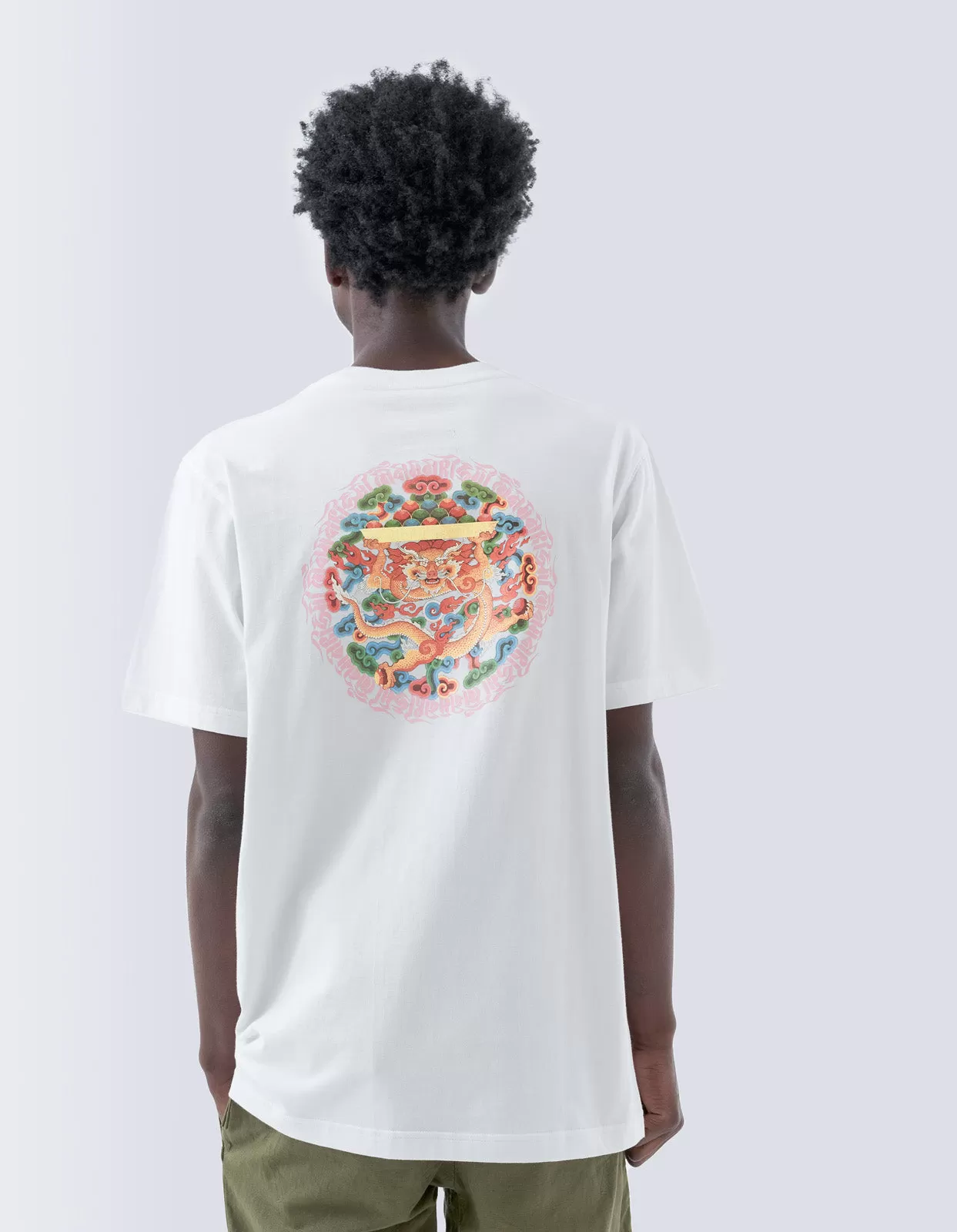 1261 Abundance Dragon Circle T-Shirt White