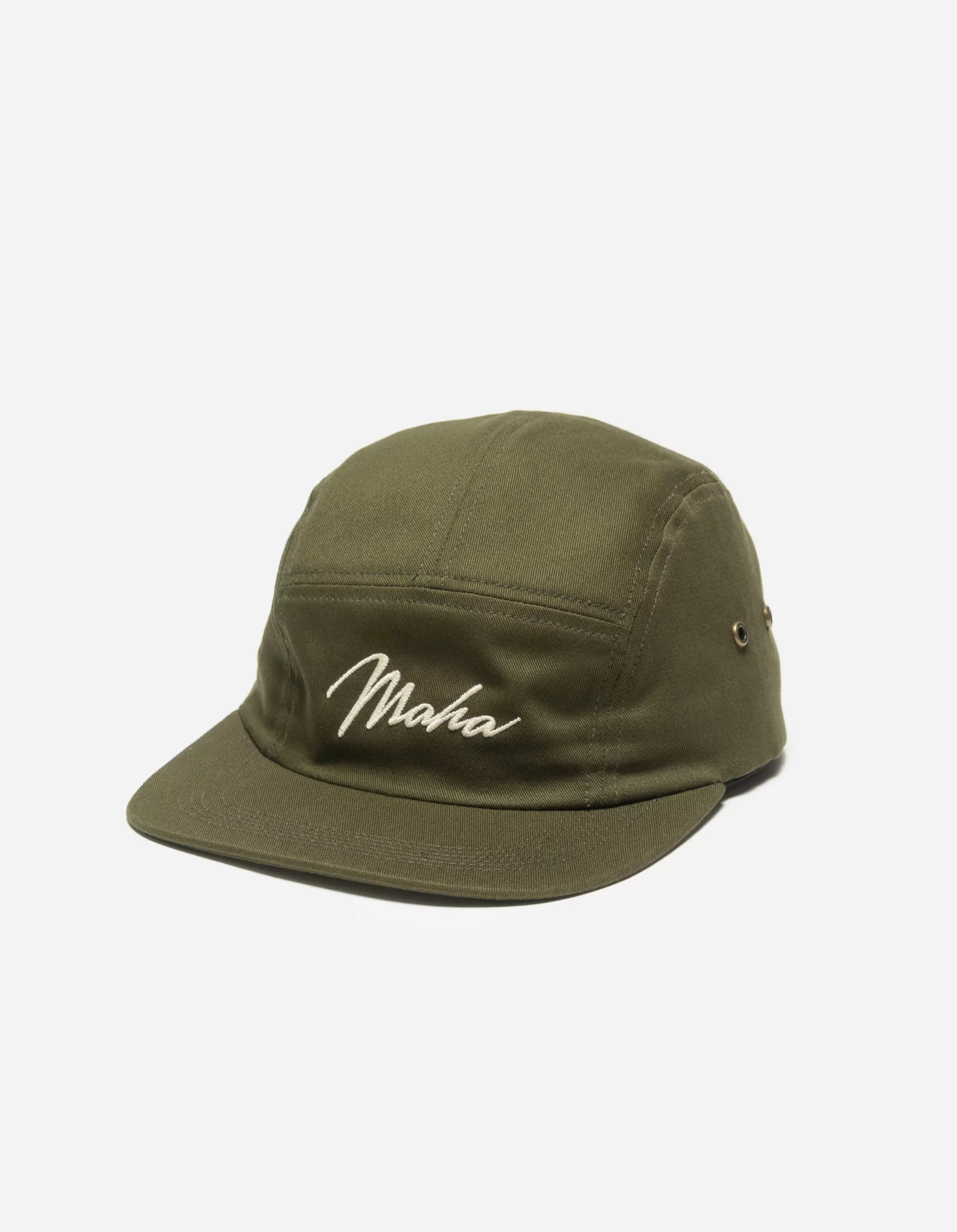 1363 Maha Embroidered 5 Panel Cap Olive