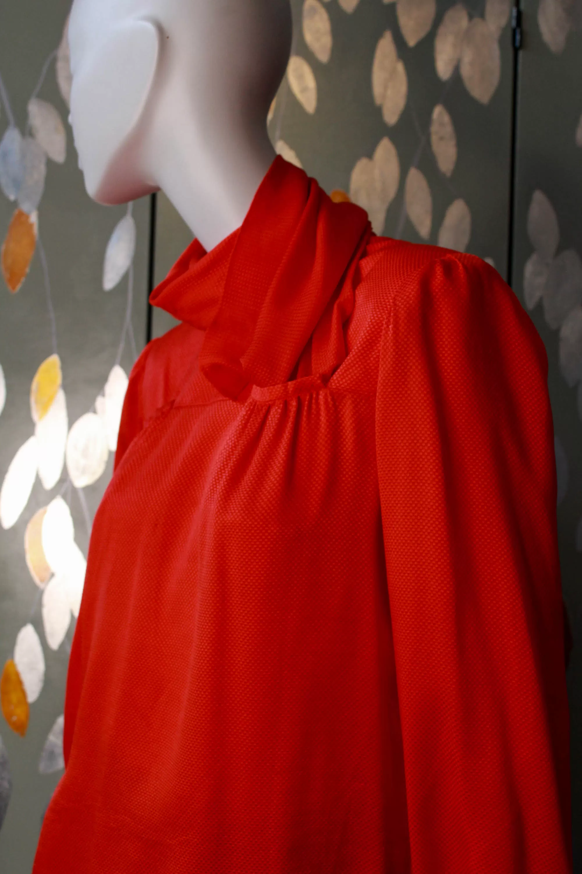 1980s Valentino Red Silk Blouse, Large