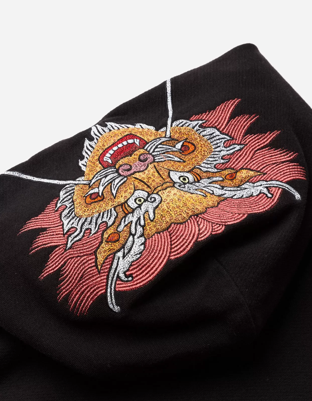 5016 Abundance Dragon Hooded Sweat Black