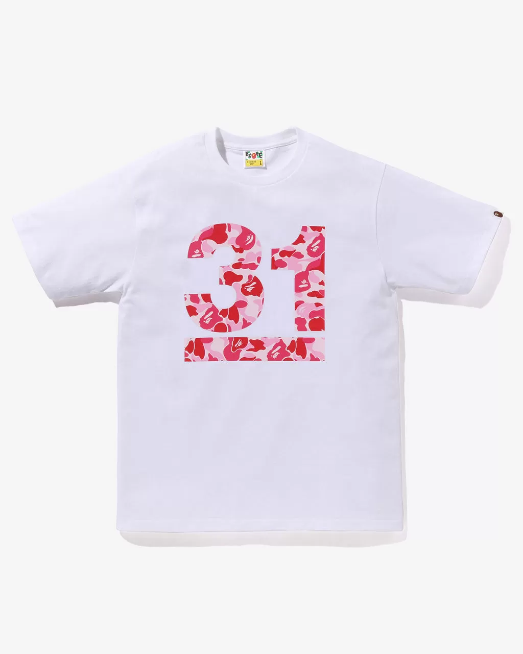 A Bathing Ape 31st Anniversary Ape Head Tee White x Pink