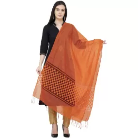 A R Silk Buta Cutting Regular Dupatta Color Orange Dupatta or Chunni