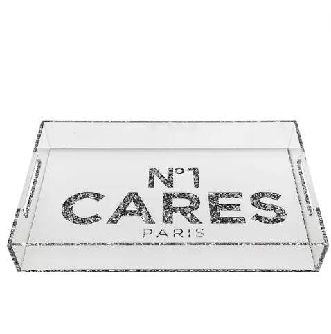 Acrylic Tray No1 Cares White