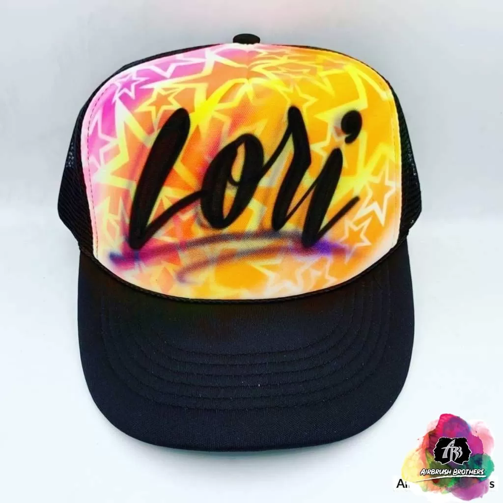 Airbrush Stars Hat Design