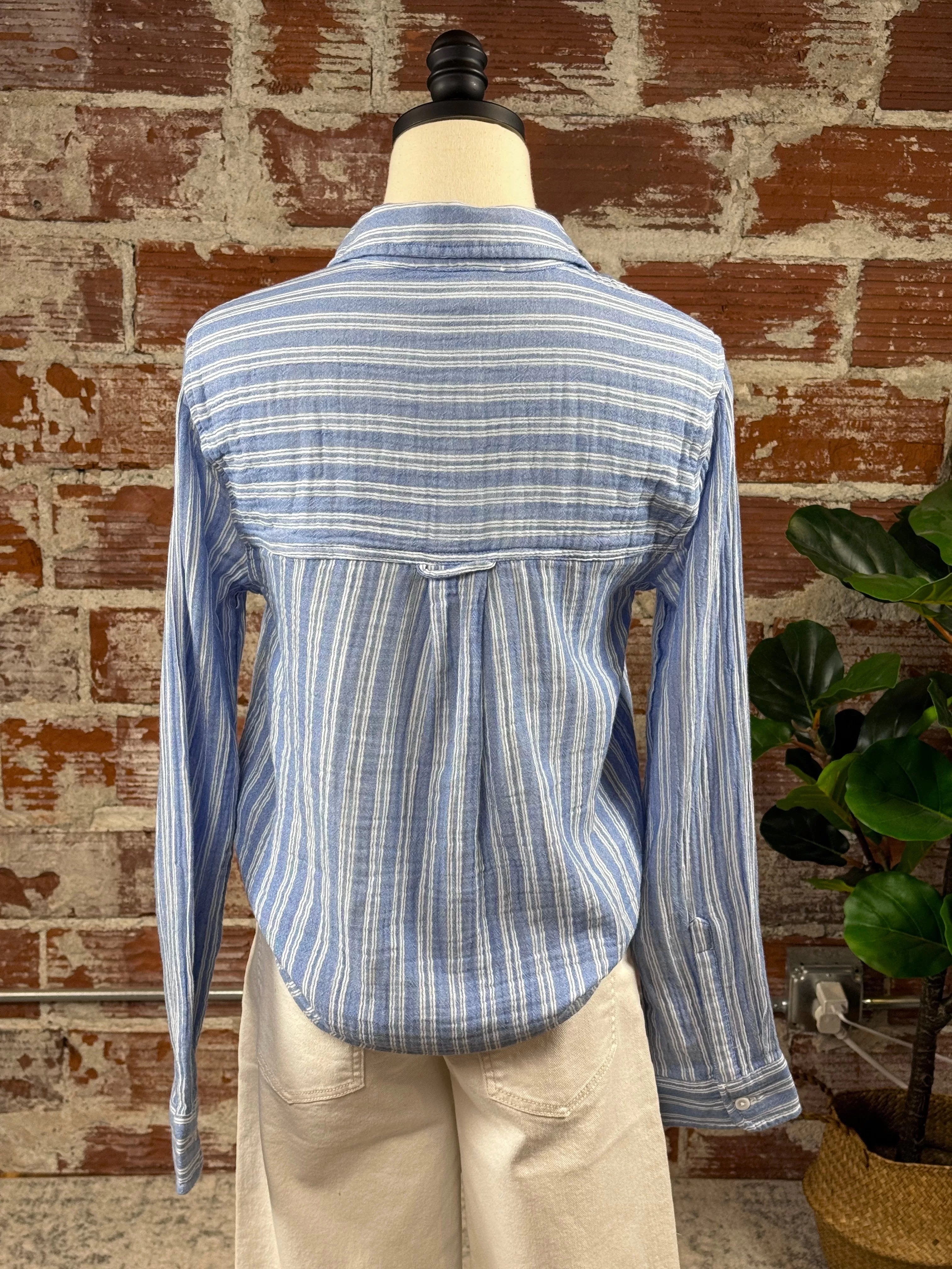 Alessia Top in Blue Stripe