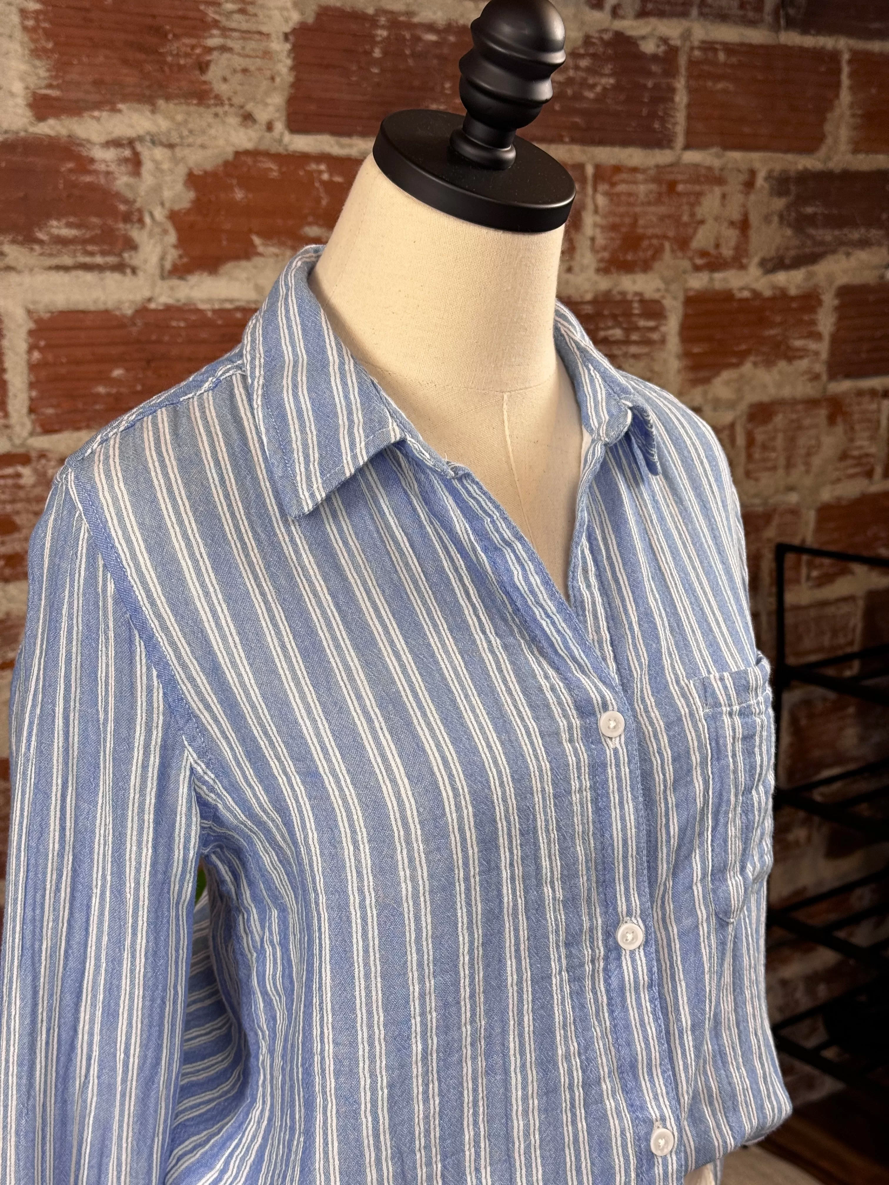 Alessia Top in Blue Stripe