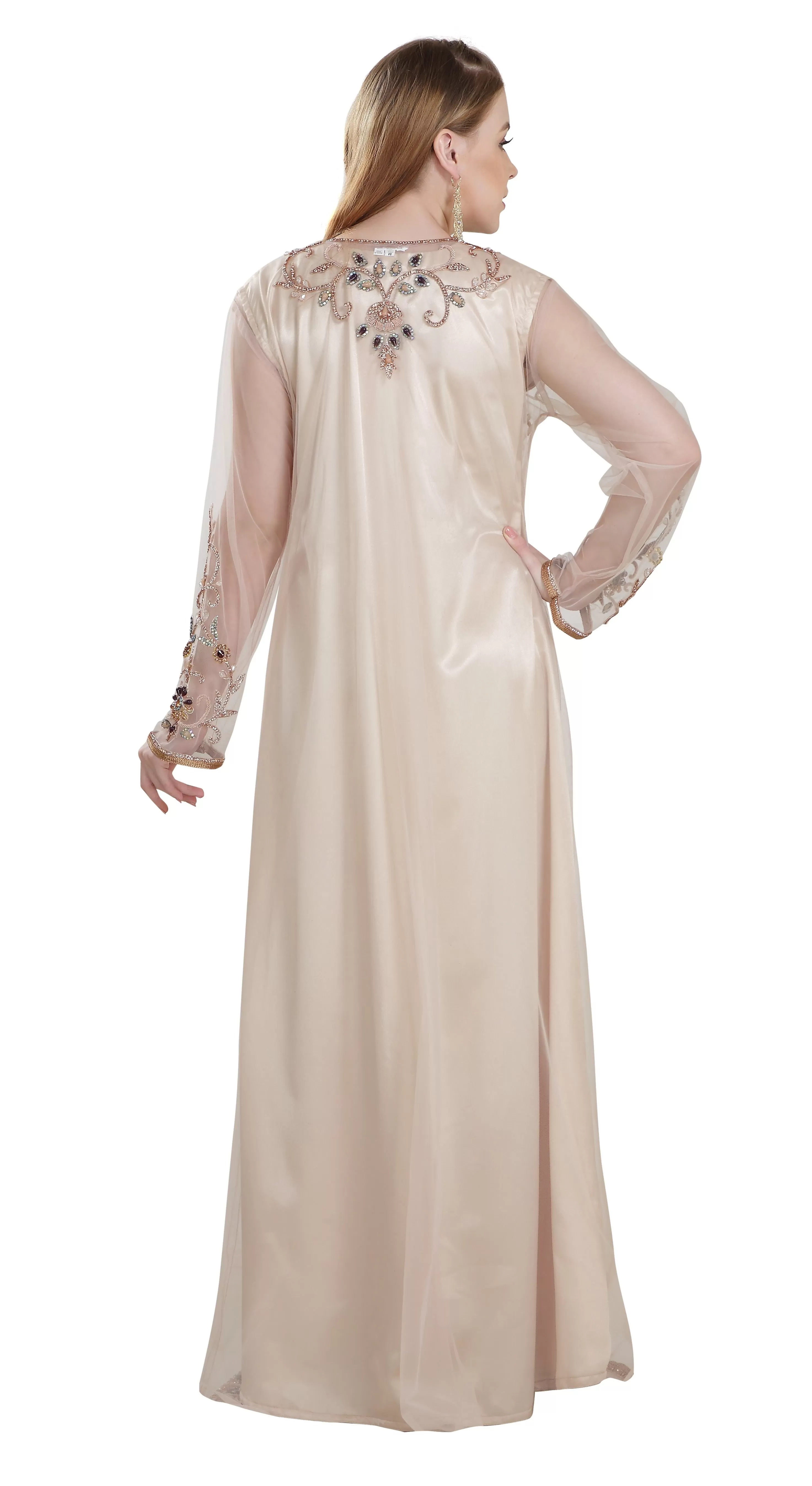 Algerian Kaftan Embroidered Hand Made Gown