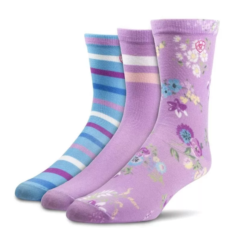 Ariat Floral Crew Socks