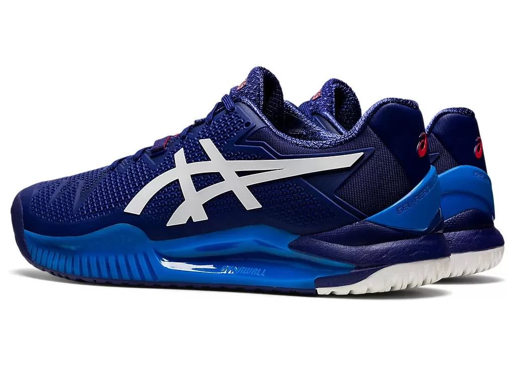 Asics Gel Resolution 8 Tennis Shoe - Dive Blue/White