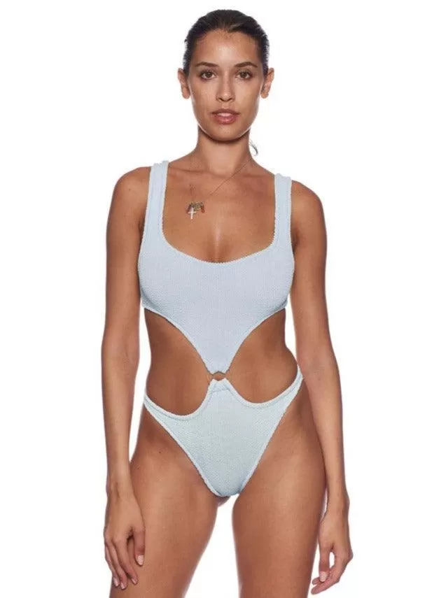 Augusta Scrunch Swimsuit in Baby Blue