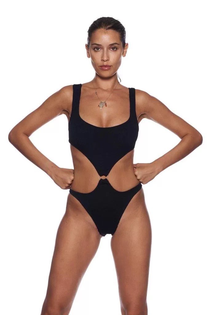 Augusta Scrunch Swimsuit in Black