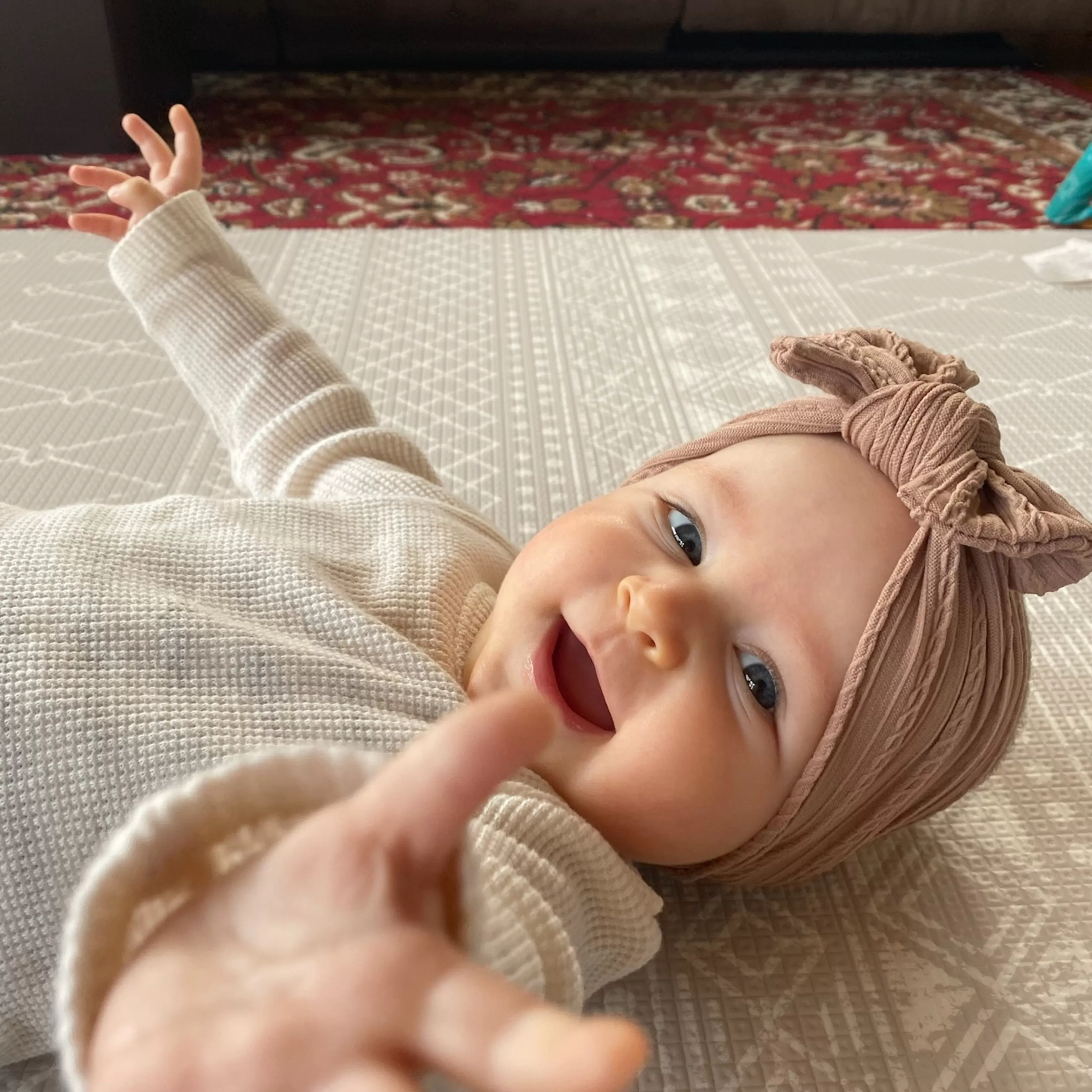 Baby Top Knot Single Bow Headband Sienna