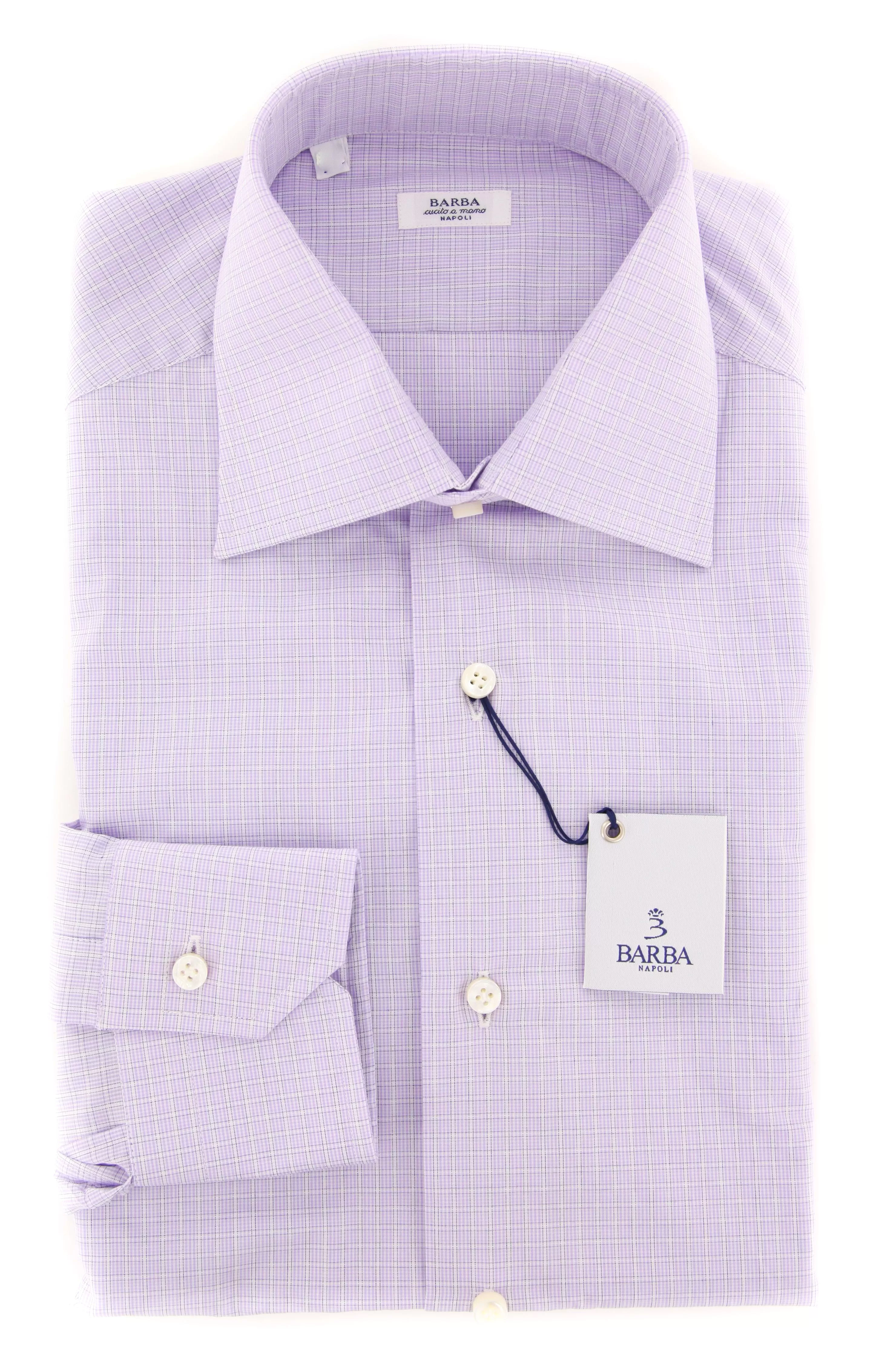 Barba Napoli Purple Shirt - Slim