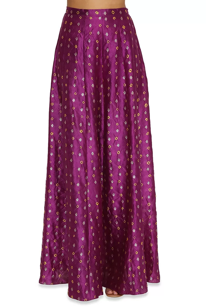 Belle Purple Skirt Set