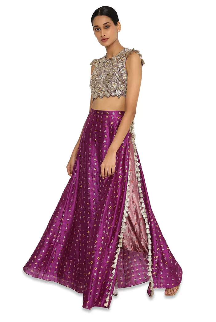 Belle Purple Skirt Set