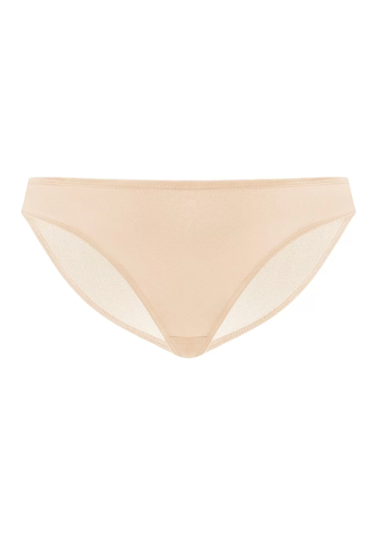 Billie Smooth Beige Sheer Mesh Bikini Underwear