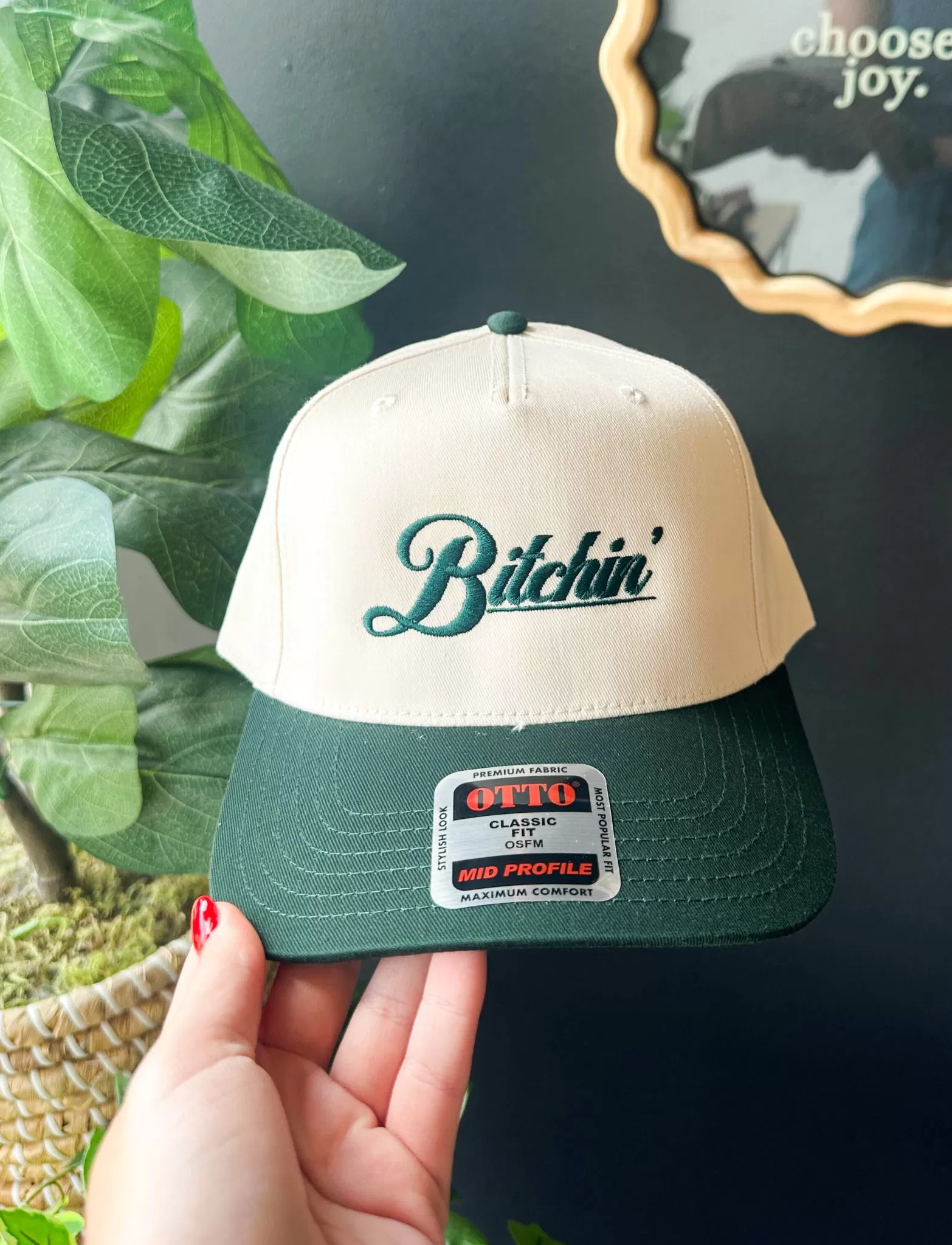 Bitchin' Embroidered Hat- Green