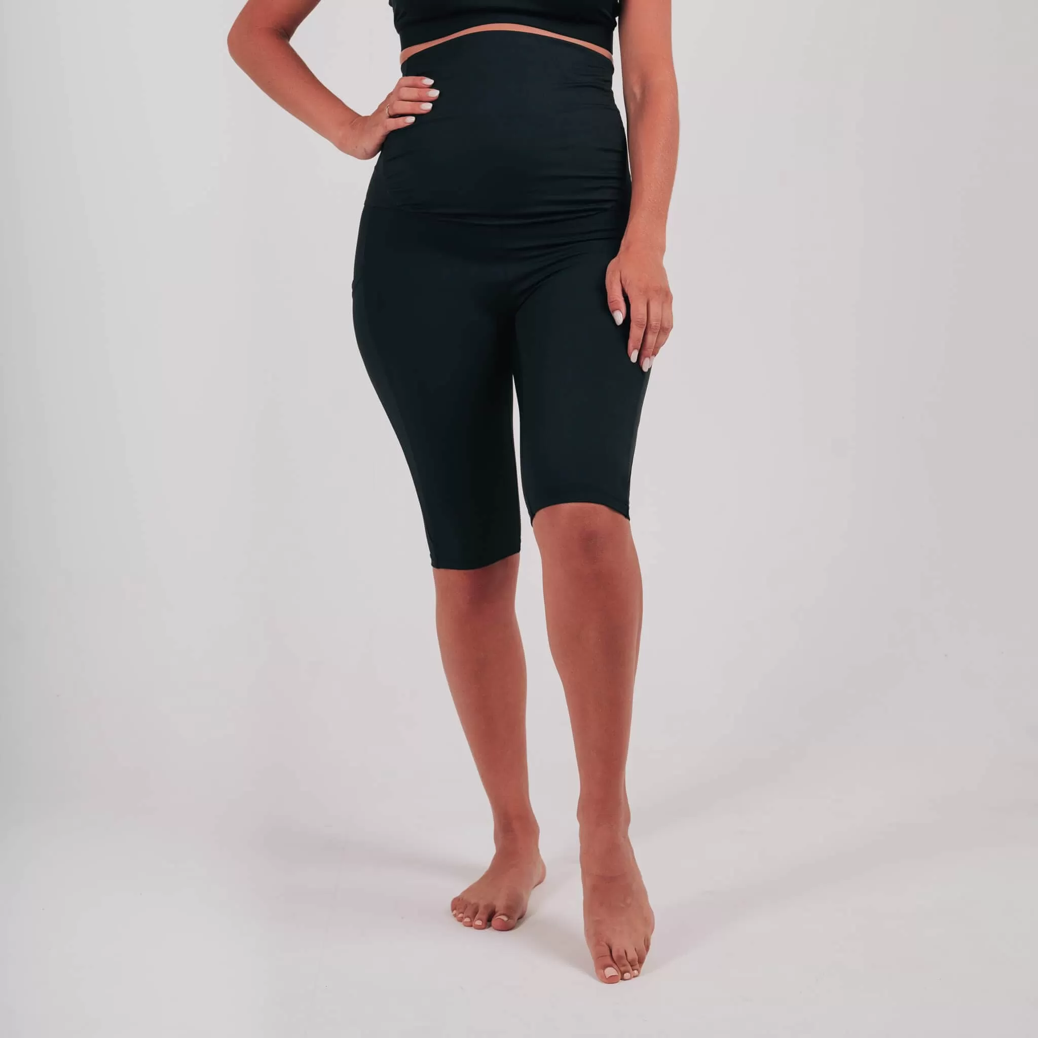 Black Maternity Pocket Shorts