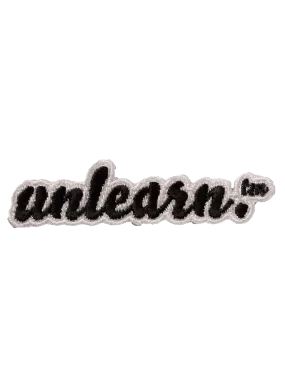 Black unlearn. Embroidered Patch