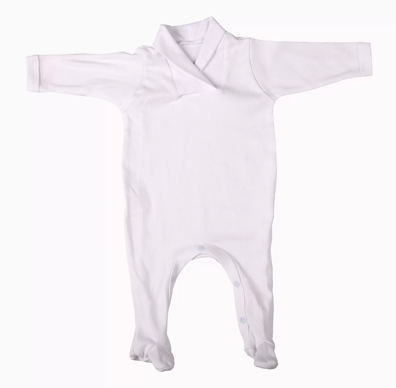 Blank Babygro With Crossover Collar