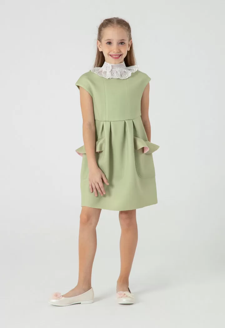 Boat Neck Cap Sleeve Neoprene Dress