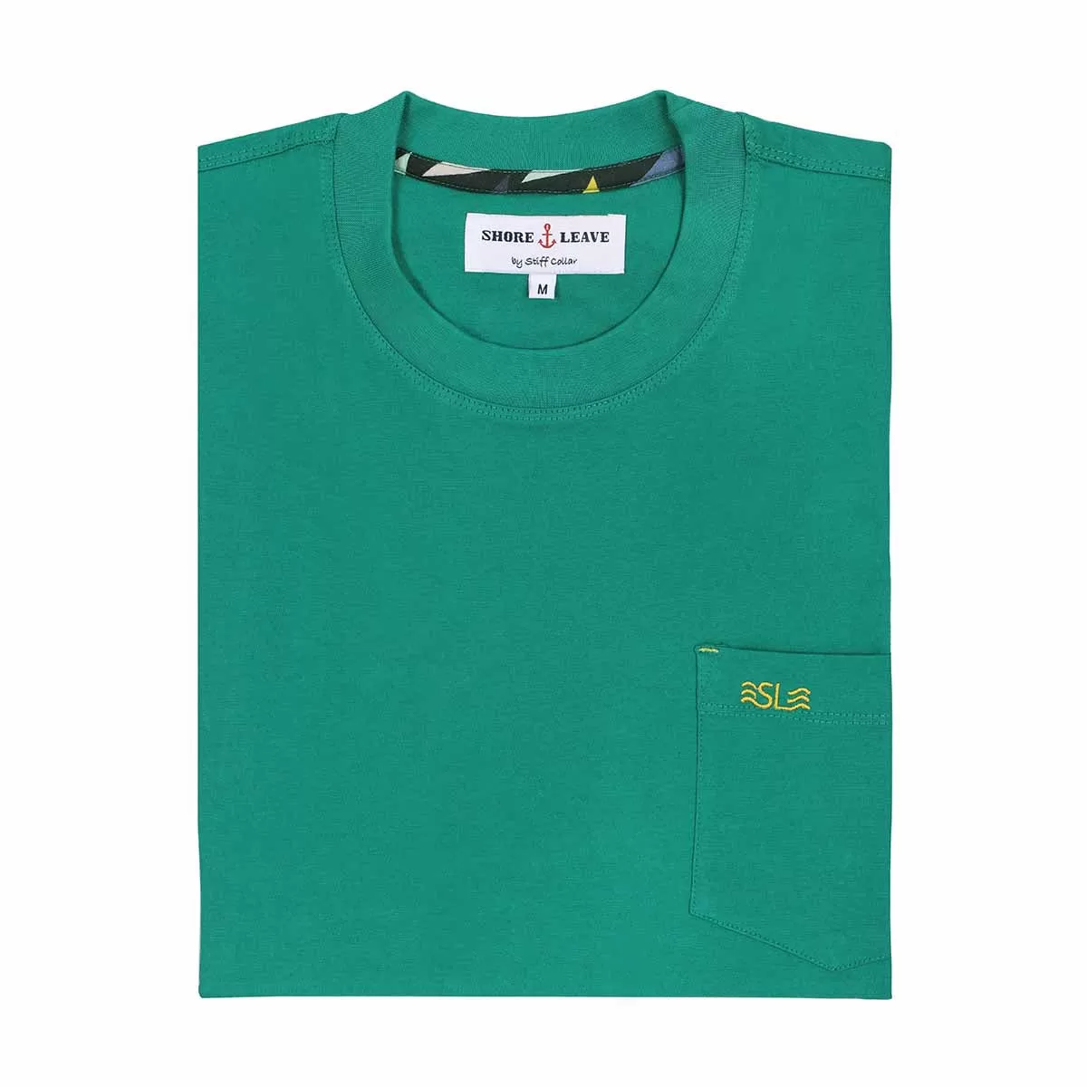 Bottle Green Round Neck Premium Washed T-Shirt