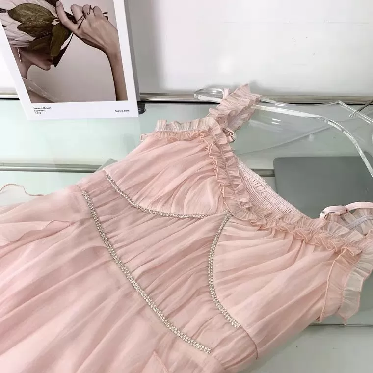 Calla Pastel Pink Soft Girl Aesthetic Fairy Dress