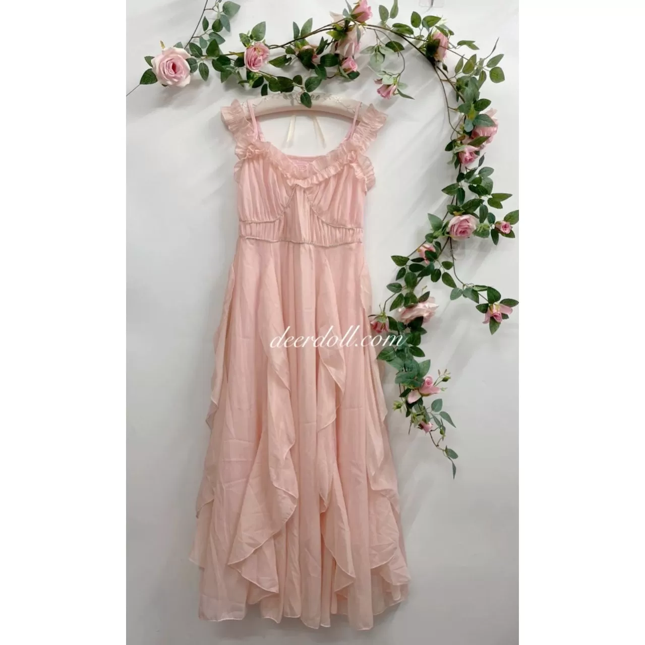 Calla Pastel Pink Soft Girl Aesthetic Fairy Dress