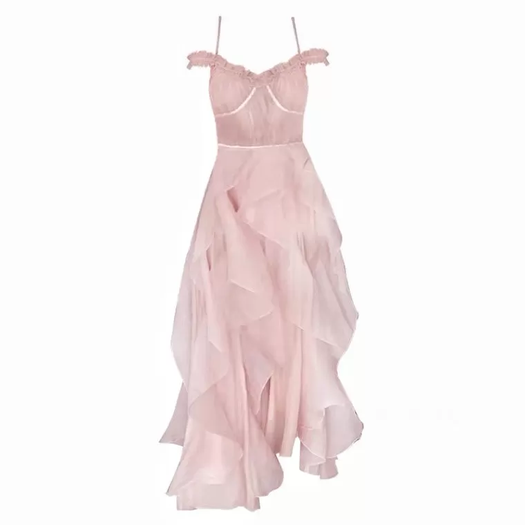 Calla Pastel Pink Soft Girl Aesthetic Fairy Dress