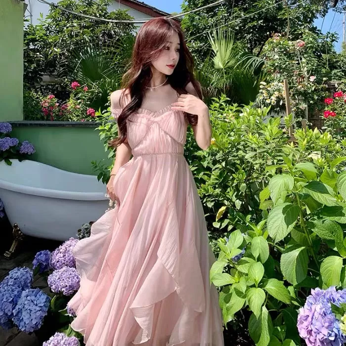 Calla Pastel Pink Soft Girl Aesthetic Fairy Dress