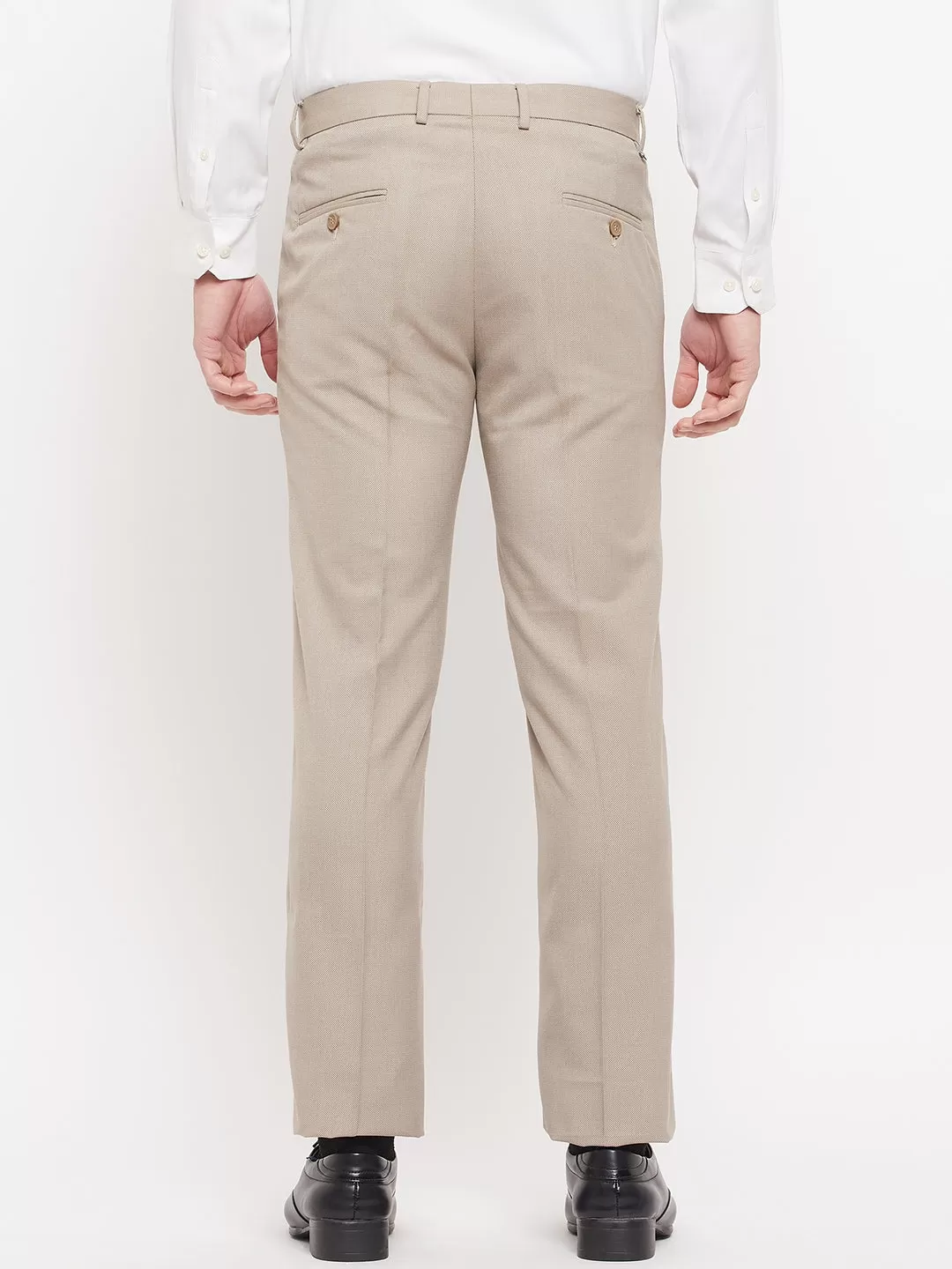 Cantabil  Men Fawn Trouser