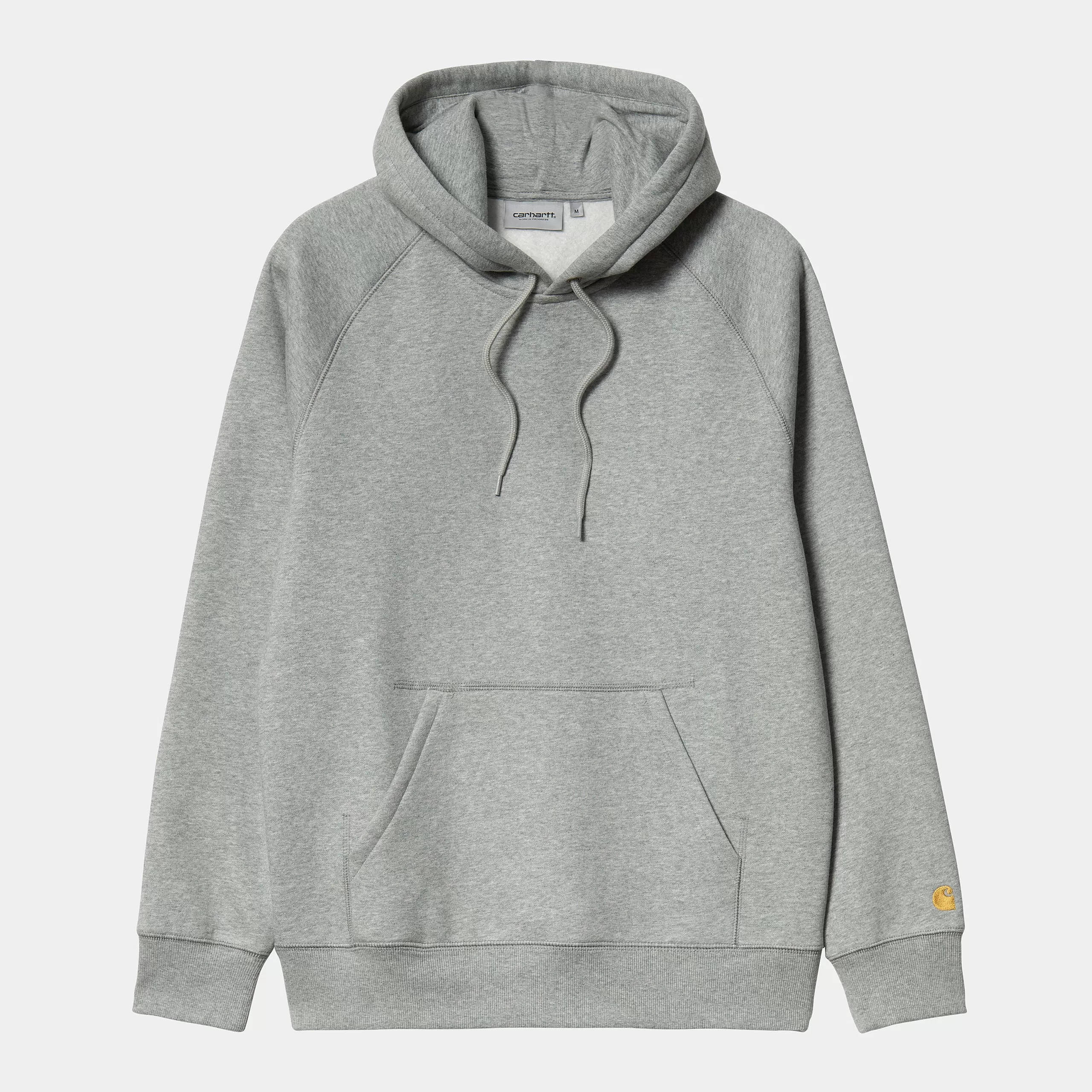 Carhartt Hooded Chase Sweat - Grey Heather/Gold