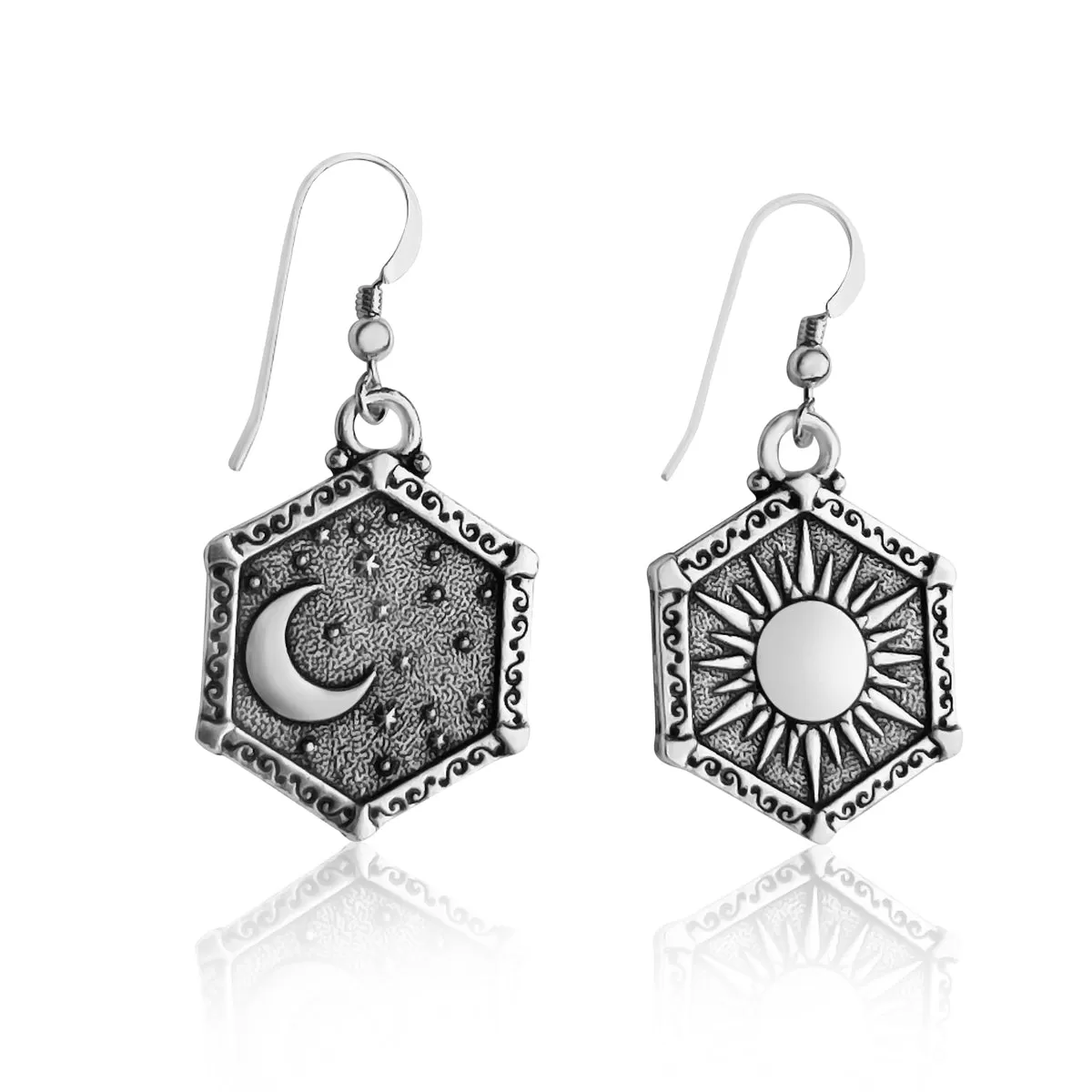 Celestial Balance Earrings - Silver