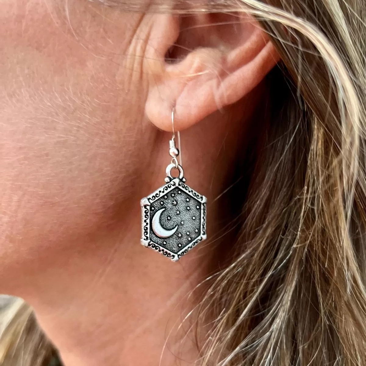 Celestial Balance Earrings - Silver