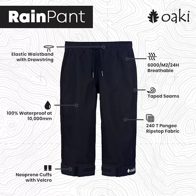 Children's Rain/Trail Pants, Black