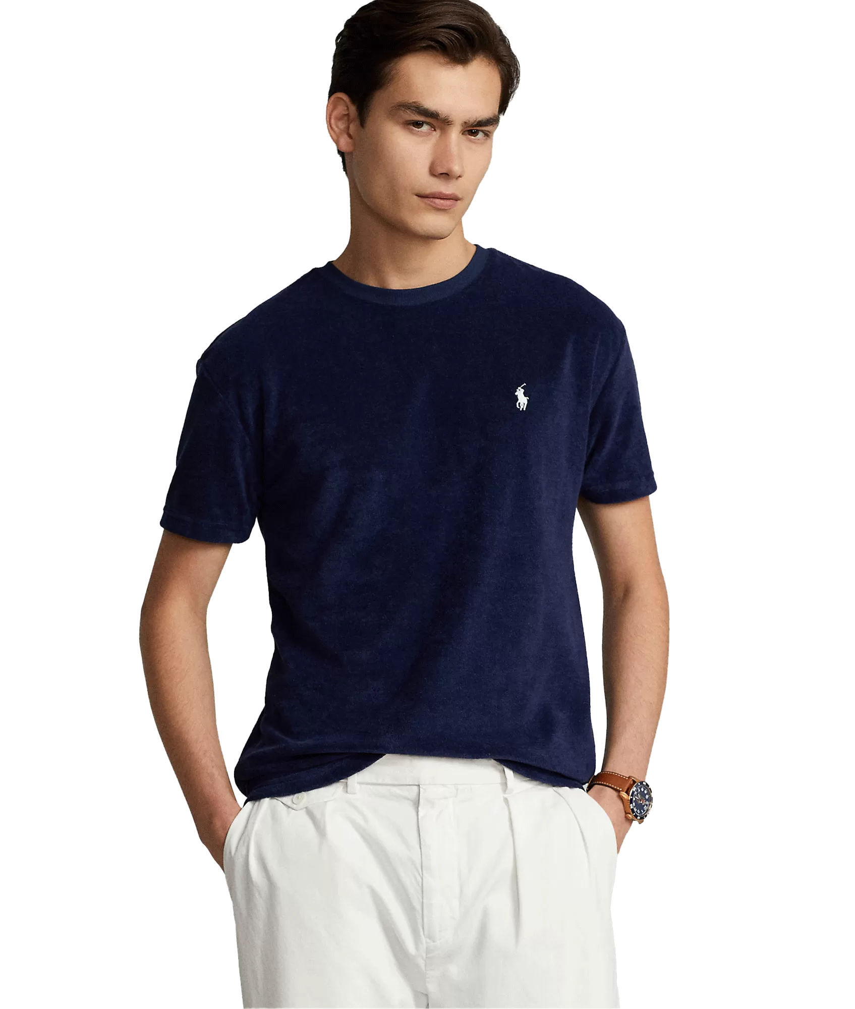 Classic Fit Terry T-shirt - Navy