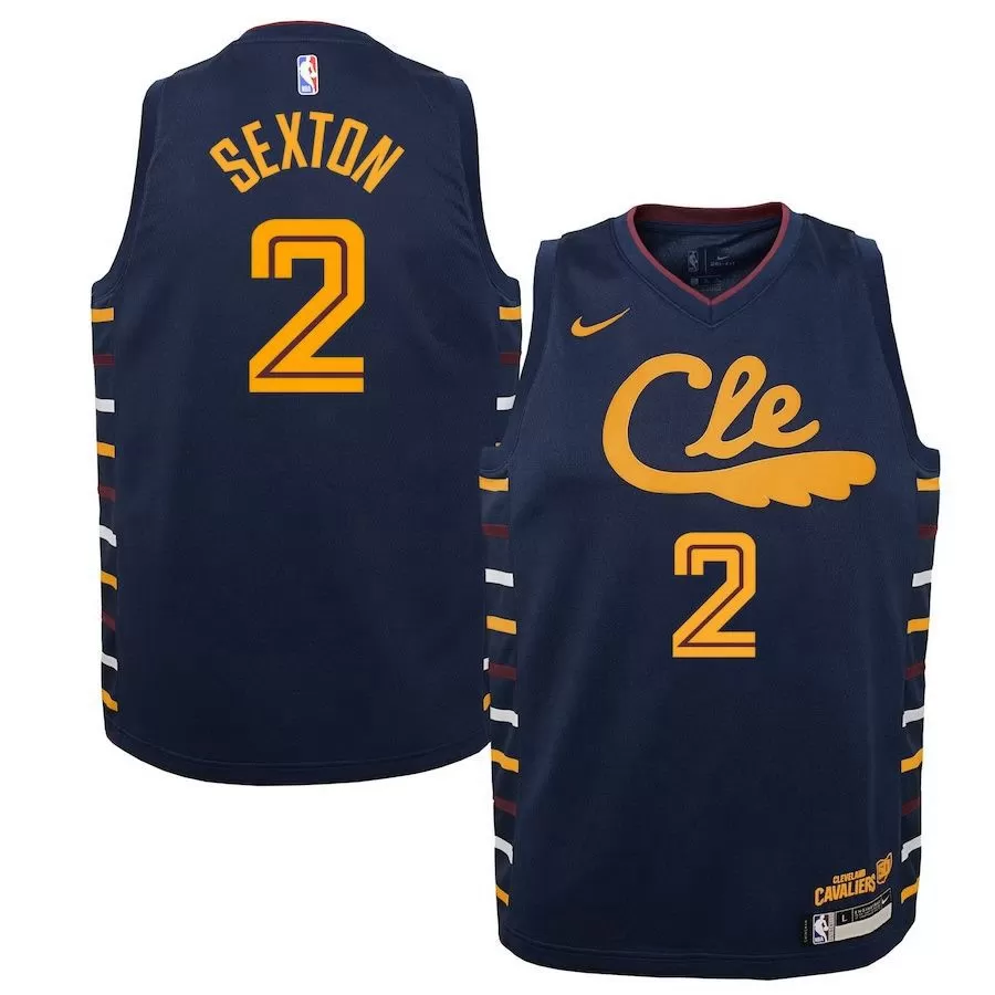 Cleveland Cavaliers Collin Sexton Nike Swingman City Jersey Kids - Navy | Ireland U8275D8