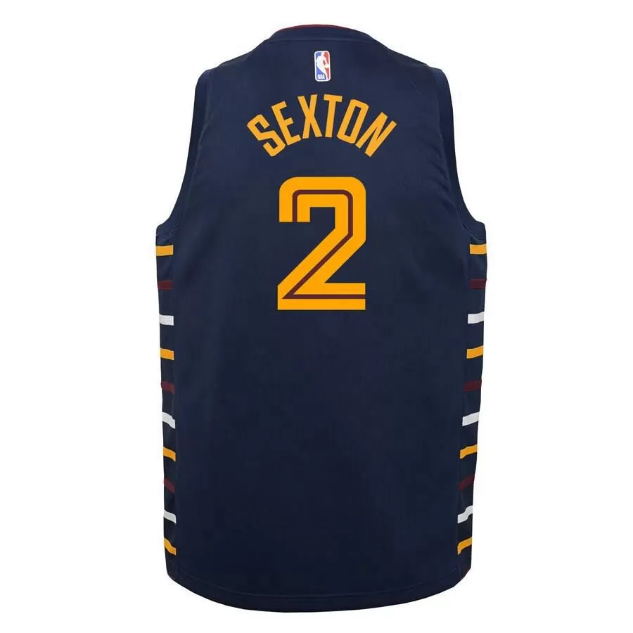 Cleveland Cavaliers Collin Sexton Nike Swingman City Jersey Kids - Navy | Ireland U8275D8