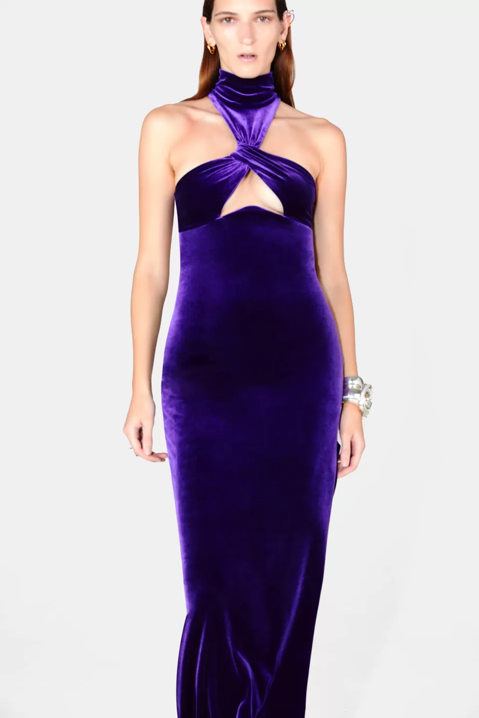 Cleveland Velvet Dress - Purple