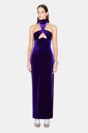 Cleveland Velvet Dress - Purple