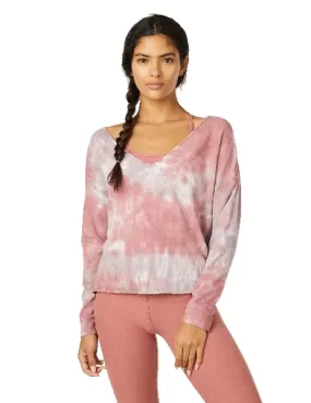 CLOUD DYE OPEN NECK PULLOVER