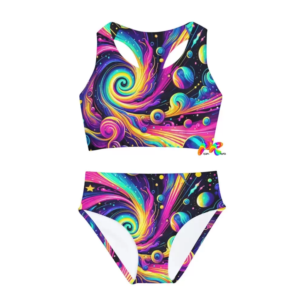 Cosmic Dance Girls Two Piece Swimsuit