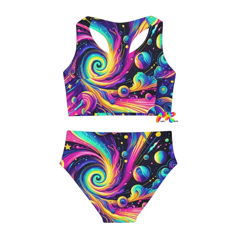 Cosmic Dance Girls Two Piece Swimsuit