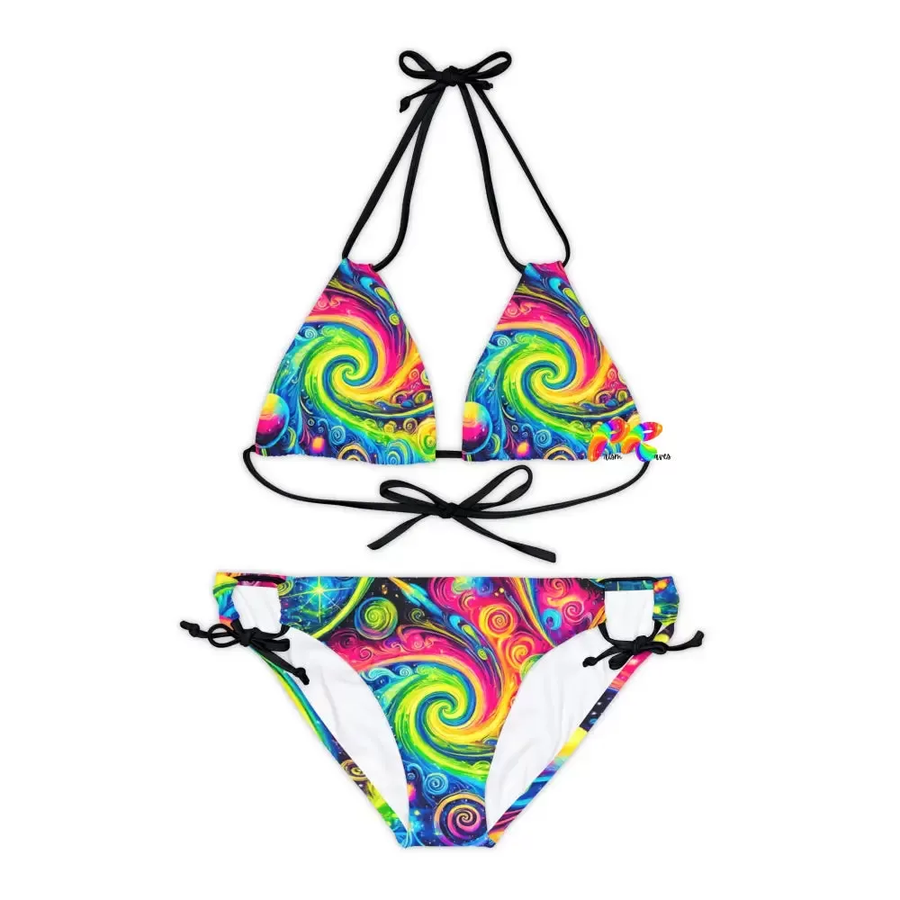 Cosmic Scene Strappy Rave Bikini