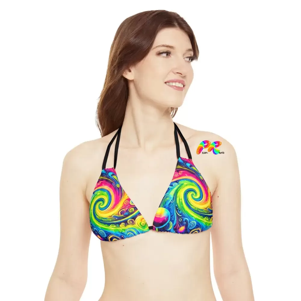 Cosmic Scene Strappy Rave Bikini