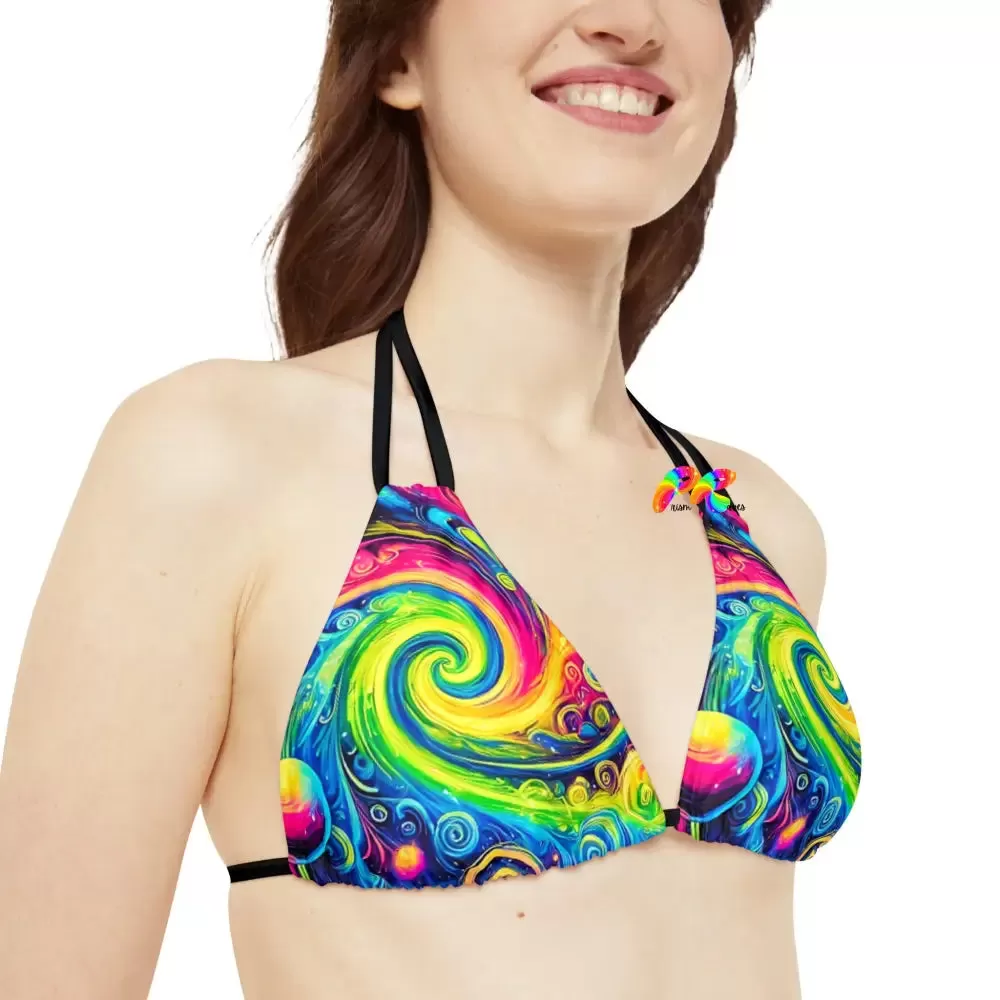 Cosmic Scene Strappy Rave Bikini