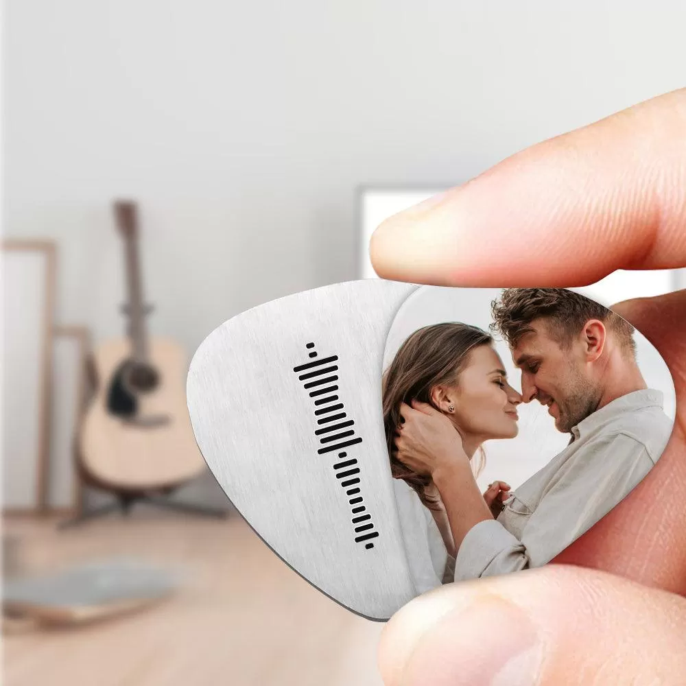 Custom Photo Scannable Code Music Guitar Pick - 1PCS