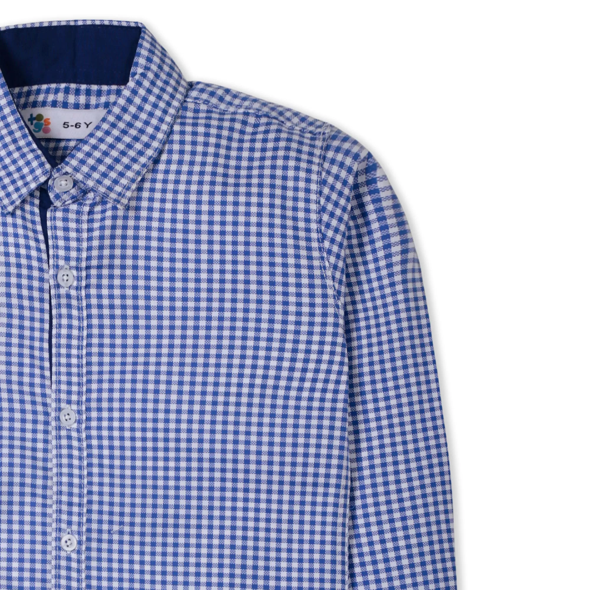 Dark Blue & White Checkerd Shirt